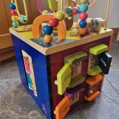 Battatt Zany Zoo Wooden Activity Cube
