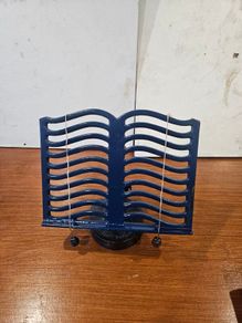 vintage iron book stand