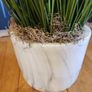 Tall Artificial Grass Plant in Marble-Effect Pot - 120cm Image 3