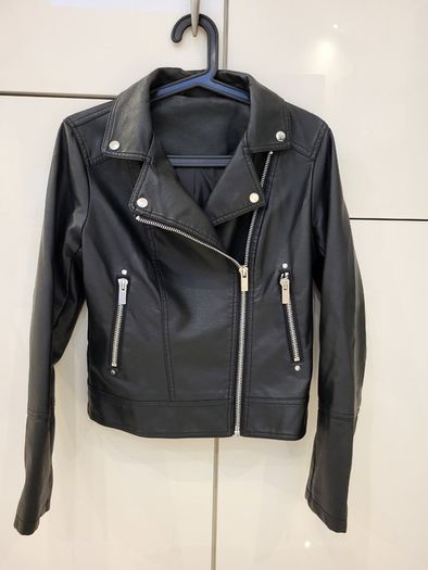 Leatherette Biker Jacket