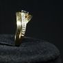 Vintage 18K Gold Ring with Blue Stone Size 49.5 Image 5
