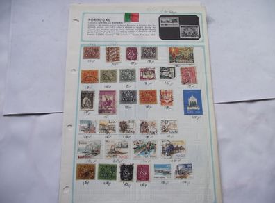 A Collection of Stamps from Portugal and Colonies on Loose Pages