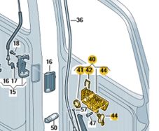 VW Transporter 2020 Onwards 7La827565 Barn Door Handle with Microswitch