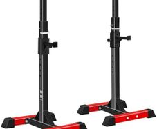 Dumbbell Stand Squat Rack with 6 Height-Adjustable Barbell Rack, 2 Individual Stands, Made of Powder-Coated Steel, Max. Maximum load: 200 kg