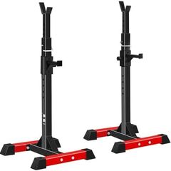 Dumbbell Stand Squat Rack with 6 Height-Adjustable Barbell Rack, 2 Individual Stands, Made of Powder-Coated Steel, Max. Maximum load: 200 kg