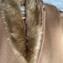 Stunning Monsoon London camel tan wool coat with faux fur collar Size 12 Image 4