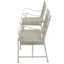 2 Seater Garden Bench 161 cm Steel Grey Image 6