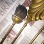 Beautiful Old Large Brass Fire Irons Shovel, Poker, Tongs, and a Brush, Postage Available or Collection on all my items Image 7