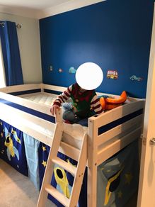 kids mid sleeper single bed