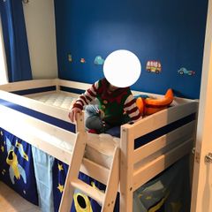 kids mid sleeper single bed