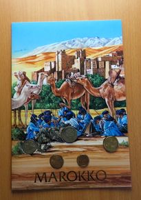 Morocco vintage original coins set