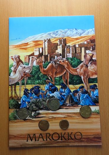 Morocco vintage original coins set