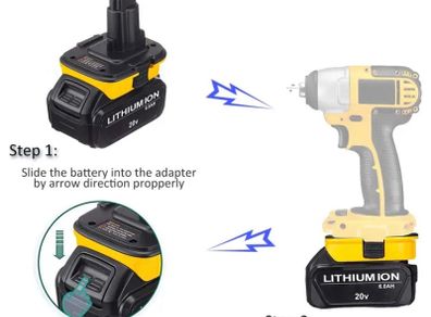 Adapter Converter for DEWALT 18V Tools 20V Max Lithium Ion Battery Power Bank Function Compatible