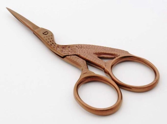 Stork Scissors, Embroidery Scissors, Sewing Scissors, Paper Craft Scissors, Stainless Steel Sharp Tip 3.5"-Inch