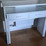 Modern white console table with drawers Image 6