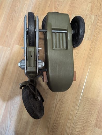 Vintage 1970s AcVintage 1970s Action Man / Cherilea German Military Motorcycle & Sidecar - INTACT HANDLEBARS