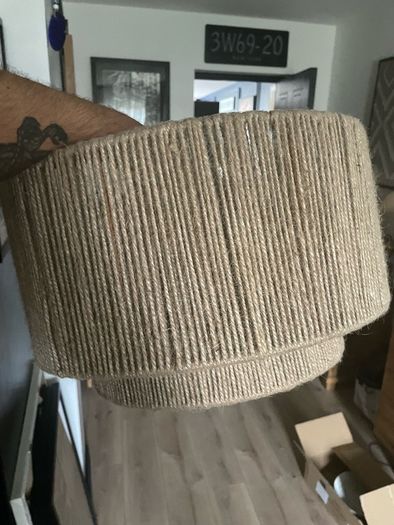 lampshade made of jute