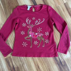 Monsoon Christmas embellished top age 9-10 worn once excellent condition!