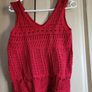 F&F Red crochet summer shirt blouse S NEW Image 6