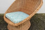 Vintage Willow woven bucket chair c1960