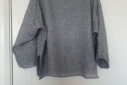 Italian Designer Linen Top with Button Back