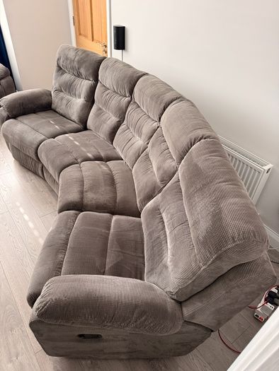DFS 4 Seater Manual Reclining Sofa + Matching Storage Footstool