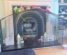 Children fireplace safety guard large