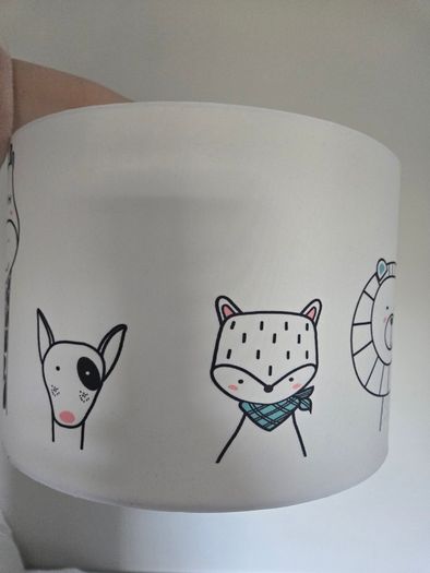 Childrens animal print lampshade