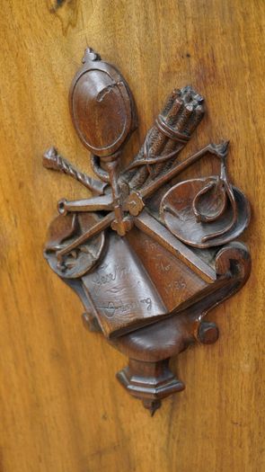 Pair of Antique Carved Walnut Cabinets