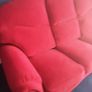 Large dark pink sofa immaculate condition size 80inchs long Image 3