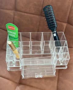 Clear Acrylic Makeup Organiser with Drawer | Multi Compartment | Vanity Storage Description: