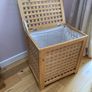 Pair of hardwood laundry bins Image 2