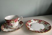 Royal Stafford  beautiful quality trio cup saucer and plate also jug and plate  ( Olde English Garden)