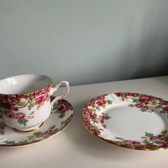 Royal Stafford  beautiful quality trio cup saucer and plate also jug and plate  ( Olde English Garden)