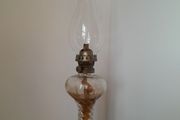 Antique Swirl Glass Oil Lamp