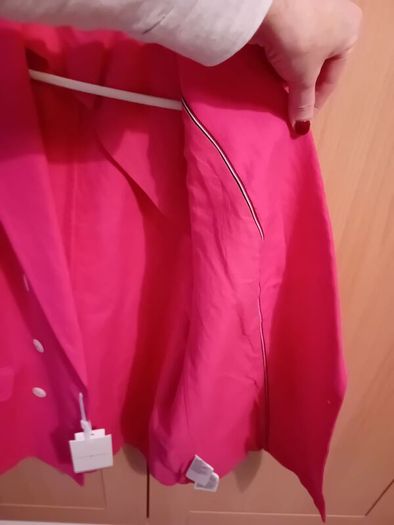 Tommy Hilfiger - Blazer - Pink - Linen Cotton - Fits UK 10 to 12 - BNWT RRP 300