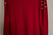 New Red Jumper With Pearls