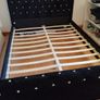 king size black velour  sleigh bed Image 2