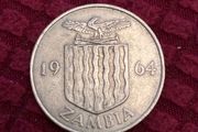 1964 Zambia Two Shilling Coin