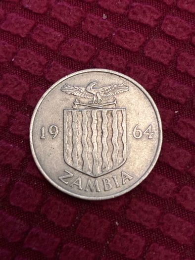 1964 Zambia Two Shilling Coin