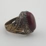 Ancient Brass Handmade With  Eyes Agate Gemstone Ring Image 6