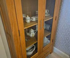 Solid Oak Display Cabinet