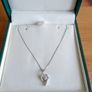 9 carat white gold 18'' diamond pendant necklace Image 4