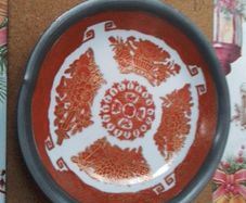 Japanese Acf pewter encassed bowl