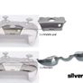 Xbox One Elite Controller LB RB Bumper Guide Surround Silver Image 2