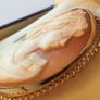 New 9ct Solid Gold Large Hand Cut Cameo Brooch Image 4