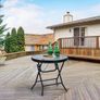 Folding Side Table, Foldable Coffee Table, Outdoor Garden Table, Small Round Patio Table - Transparent Image 4