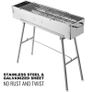 BRAND NEW Folding Charcoal BBQ Grill Portable Foldable Stainless Steel W/ Scissor BBQ Tong for Outdoor Camping Picnic Patio Cooking Image 2