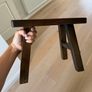 Zara Home Acacia wood small stool Image 4