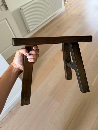 Zara Home Acacia wood small stool